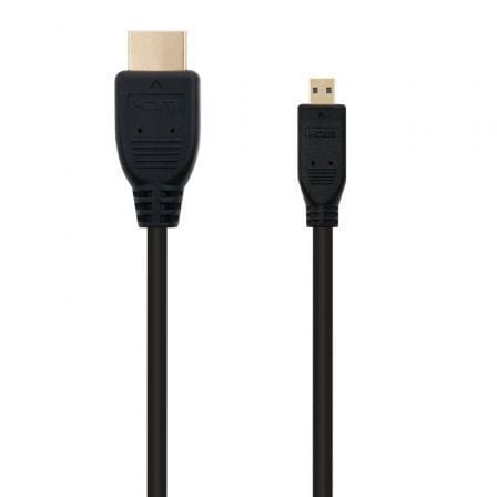 Cable Micro HDMI Nanocable 10.15.3502/ HDMI Macho – Micro HDMI Macho/ 1.8m/ Negro | TecnoSoft art nan cab 10 15 3502 1
