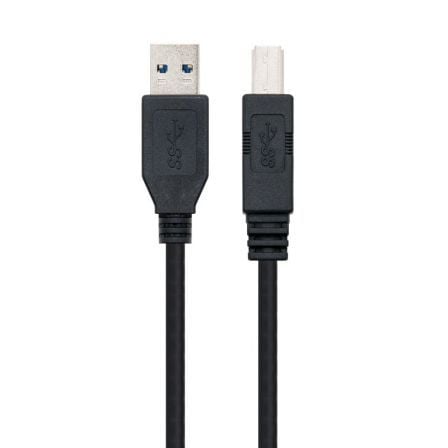 Cable USB 3.0 Impresora Nanocable 10.01.0802-BK/ USB Tipo-B Macho – USB Macho/ 2m/ Negro | TecnoSoft art nan cab20102001200802 bk 1