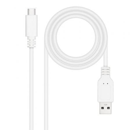 Cable USB 2.0 Nanocable 10.01.2101-L150-W/ USB Tipo-C Macho – USB Macho/ 480Mbps/ 1.5m/ Blanco | TecnoSoft art nan cab20102001202101 l150 w 1