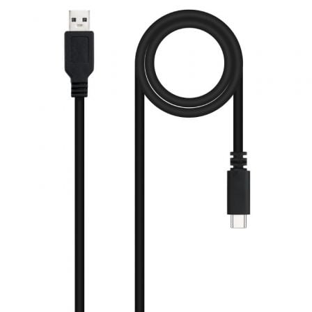 Cable USB 2.0 Nanocable 10.01.2101-L150/ USB Tipo-C Macho – USB Macho/ 480Mbps/ 1.5m/ Negro | TecnoSoft art nan cab20102001202101 l150 1