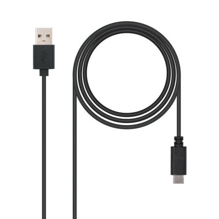 Cable USB 2.0 Nanocable 10.01.2101/ USB Tipo-C Macho – USB Macho/ 480Mbps/ 1m/ Negro | TecnoSoft art nan cab20102001202101 1