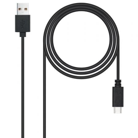 Cable USB 2.0 Nanocable 10.01.2103/ USB Macho – USB Tipo-C Macho/ 480Mbps/ 3m/ Negro | TecnoSoft art nan cab20102001202103 1
