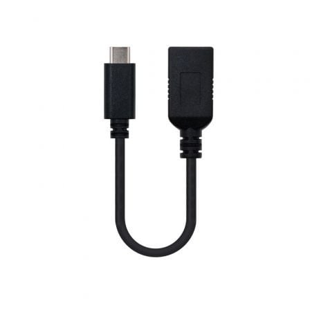Cable USB 3.1 Nanocable 10.01.4201/ USB Tipo-C Macho – USB Hembra/ 15cm/ Negro | TecnoSoft art nan cab20102001204201 1