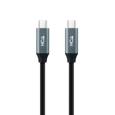 Cable USB 3.2 Tipo-C Nanocable 10.01.4301-L150/ USB Tipo-C Macho – USB Tipo-C Macho/ Hasta 100W/ 20Gbps/ 1.5m/ Gris y Negro | TecnoSoft art nan cab20102001204301 l150 1