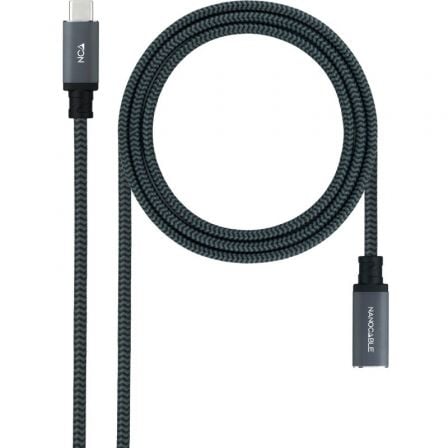 Cable Alargador USB Tipo-C 3.2 Nanocable 10.01.4501-L150-COMB/ USB Tipo-C Macho – USB Tipo-C Hembra/ 1.5m/ Negro | TecnoSoft art nan cab20102001204501 l150 comb 1