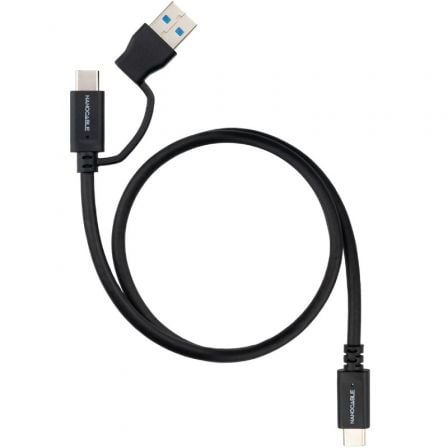 Cable USB 3.2 Tipo-C Nanocable 10.01.4801/ USB Tipo-C Macho/ USB Macho – USB Tipo-C Macho/ Hasta 60W/ 10Gbps/ 1m/ Negro | TecnoSoft art nan cab20102001204801 1