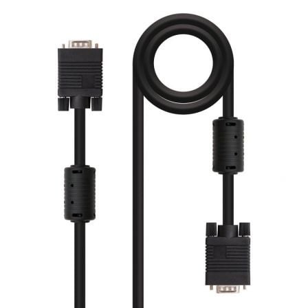 Cable SVGA Nanocable 10.15.0102/ VGA Macho – VGA Macho/ 1.8m/ Negro | TecnoSoft art nan cab20102015200102 1