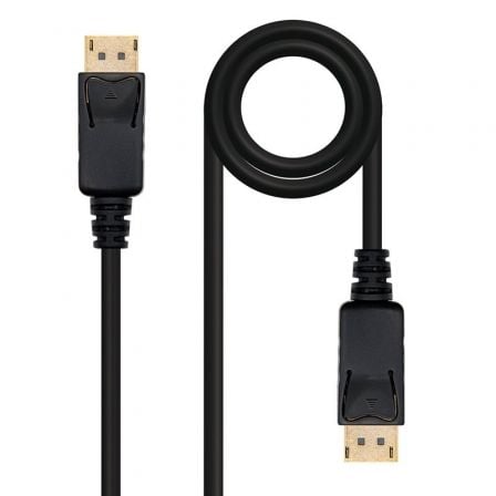 Cable DisplayPort 1.2 4K Nanocable 10.15.2303/ DisplayPort Macho – DisplayPort Macho/ 3m/ Negro | TecnoSoft art nan cab20102015202303 1
