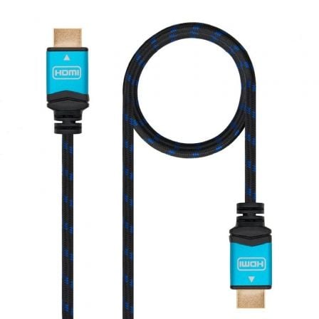 Cable HDMI 2.0 4K Nanocable 10.15.3702/ HDMI Macho – HDMI Macho/ 2m/ Negro/ Azul | TecnoSoft art nan cab20102015203702 1