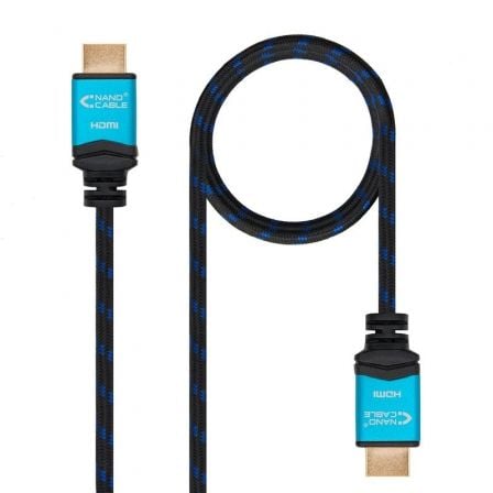 Cable HDMI 2.0 4K Nanocable 10.15.3705/ HDMI Macho – HDMI Macho/ 5m/ Negro/ Azul | TecnoSoft art nan cab20102015203705 1