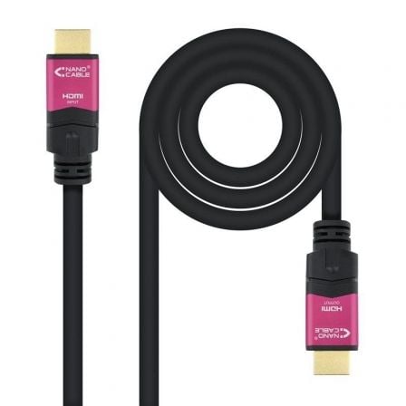 Cable HDMI 2.0 4K Nanocable 10.15.3725/ HDMI Macho – HDMI Macho/ 25m/ Negro | TecnoSoft art nan cab20102015203725 1
