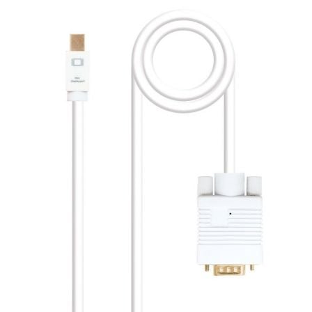 Cable Conversor Nanocable 10.15.4102/ Mini DP Macho – VGA Macho/ 2m/ Blanco | TecnoSoft art nan cab20102015204102 1