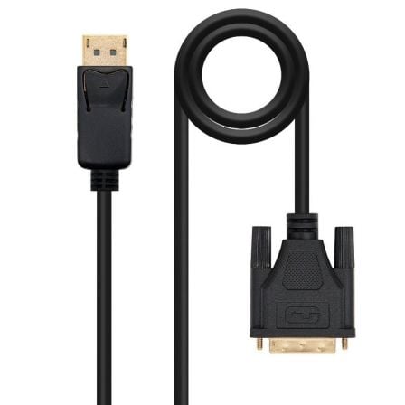 Cable Conversor Nanocable 10.15.4502/ DisplayPort Macho – DVI Macho/ 2m/ Negro | TecnoSoft art nan cab20102015204502 1