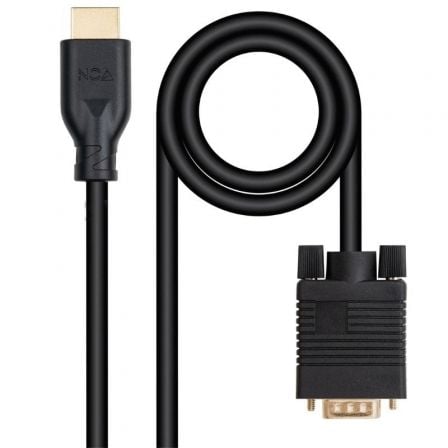 Cable Conversor Nanocable 10.15.4602/ VGA Macho – HDMI 8K Macho/ 1.8m/ Negro | TecnoSoft art nan cab20102015204602 1