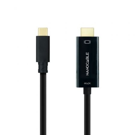 Cable Conversor Nanocable 10.15.5133/ USB Tipo-C Macho – HDMI Macho/ 3m/ Negro | TecnoSoft art nan cab20102015205133 1