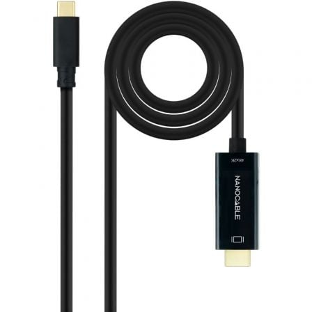 Cable Conversor Nanocable 10.15.5135/ USB Tipo-C Macho – HDMI Macho/ 5m/ Negro | TecnoSoft art nan cab20102015205135 1