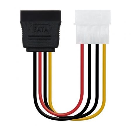 Cable de Alimentación SATA Nanocable 10.19.0205-OEM/ Molex Macho – SATA Hembra/ 16cm | TecnoSoft art nan cab20102019200205 oem 1
