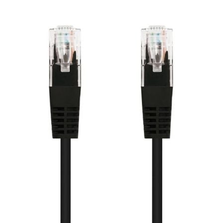 Cable de Red RJ45 UTP Nanocable 10.20.0400-BK Cat.6/ 50cm/ Negro | TecnoSoft art nan cab20102020200400 bk 1