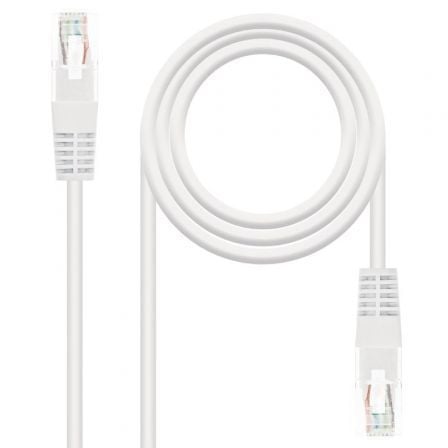 Cable de Red RJ45 UTP Nanocable 10.20.0400-L30 Cat.6/ 30cm/ Blanco | TecnoSoft art nan cab20102020200400 l3020w 1
