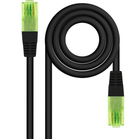 Cable de Red RJ45 UTP Nanocable 10.20.1400-BK Cat.6/ 50cm/ Negro | TecnoSoft art nan cab20102020201400 bk 1