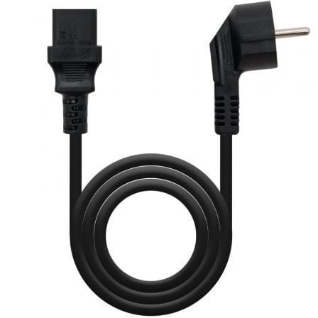 Cable Alimentación CPU Nanocable 10.22.0102-L2/ CEE7 Macho – C13 Hembra/ 2m/ Negro | TecnoSoft art nan cab20102022200102 l2 1