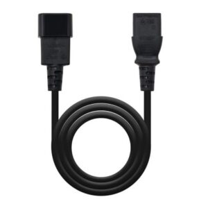 Cable Alargador de Alimentación Nanocable 10.22.0203/ IEC C13 Hembra – IEC C14 Macho/ 3m/ Negro | TecnoSoft art nan cab20102022200203 1