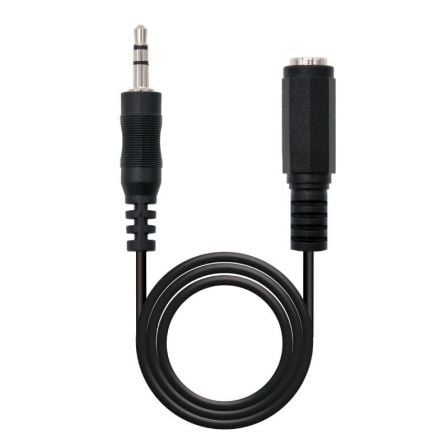 Cable Estéreo Nanocable 10.24.0203/ Jack 3.5 Macho – Jack 3.5 Hembra/ 3m/ Negro | TecnoSoft art nan cab20102024200203 1