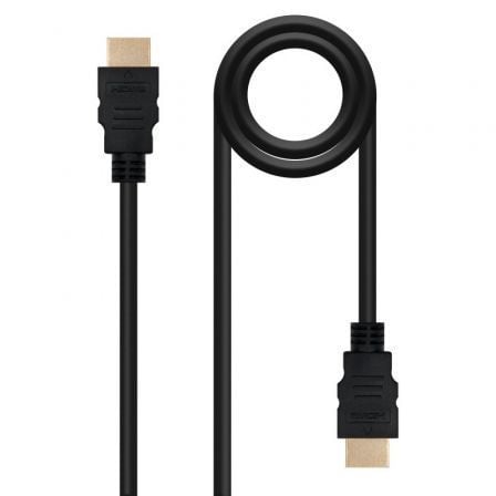 Cable HDMI 1.4 Nanocable 10.15.1700/ HDMI Macho – HDMI Macho/ 1m/ Negro | TecnoSoft art nan cab20hdmi20102015201700 1
