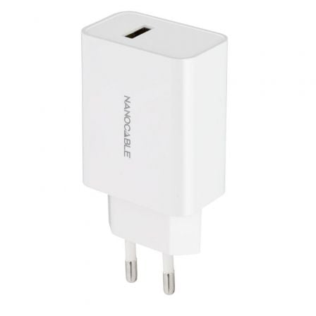 Cargador de Pared Nanocable 10.10.2003/ 1xUSB/ 10W/ Blanco | TecnoSoft art nan carga20102010202003 1