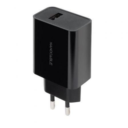 Cargador de Pared Nanocable 10.10.2004/ 1xUSB/ 10W/ Negro | TecnoSoft art nan carga20102010202004 1