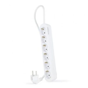 Regleta Nanocable 10.37.0006-NS/ 6 Tomas de Corriente/ Cable 1.4m/ Blanca | TecnoSoft art nan regleta 10 37 0006 ns 1
