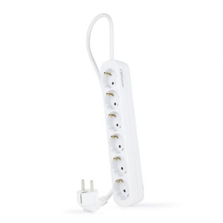 Regleta Nanocable 10.37.0006-NS/ 6 Tomas de Corriente/ Cable 1.4m/ Blanca | TecnoSoft art nan regleta 10 37 0006 ns 1