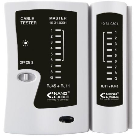 Tester Nanocable 10.31.0301 para RJ11-RJ12-RJ45 | TecnoSoft art nan tester20102031200301 1