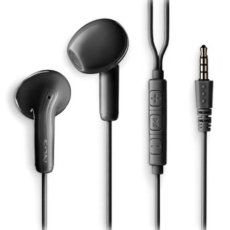Auriculares Intrauditivos NGS Cross Flip/ con Micrófono/ Jack 3.5/ Negros | TecnoSoft art ngs aur20cross20flip20bk 1