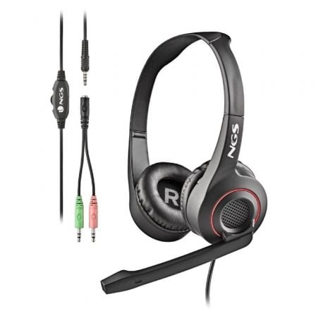 Auriculares NGS MSX 10 Pro/ con Micrófono/ Jack 3.5/ Negros | TecnoSoft art ngs aur20msx201020pro20bk 1