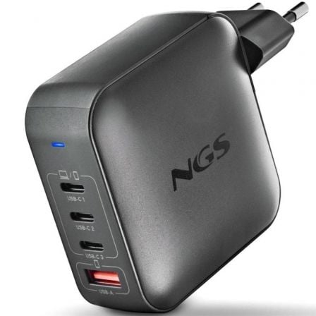Cargador de Portátil GaN NGS BUD 165W/ 165W/ Automático/ Voltaje 5-21V | TecnoSoft art ngs carga20bud20165w20bk 1