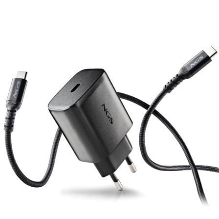 Cargador de Pared GaN NGS Bud 45W/ 1xUSB Tipo-C/ 45W | TecnoSoft art ngs carga20bud2045w c20bk 1