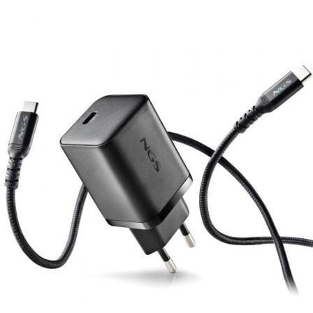 Cargador de Pared GaN NGS Bud 65W/ 1xUSB Tipo-C/ 65W | TecnoSoft art ngs carga20bud2065w c20bk 1