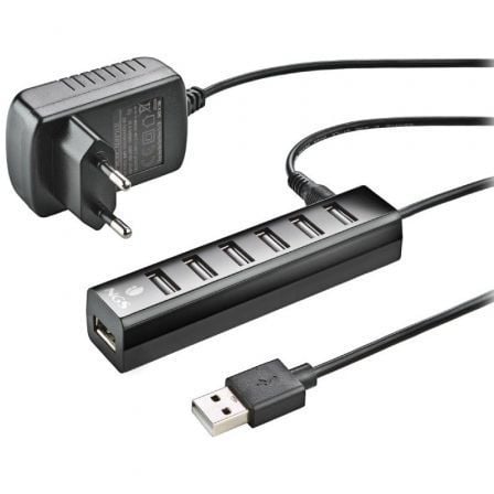 Hub USB 2.0 con Alimentación Externa NGS IHUB7 Tiny/ 7xUSB | TecnoSoft art ngs hub20ihub720tiny 1