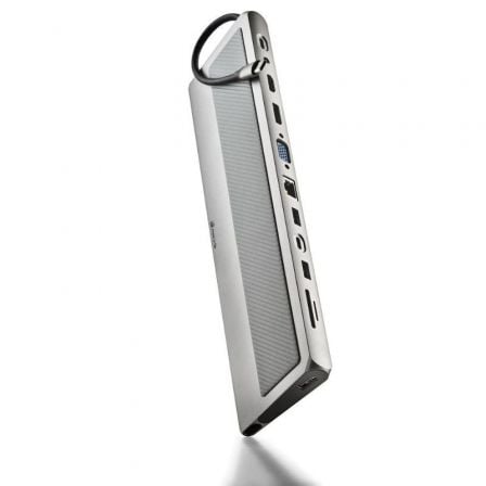 Docking USB Tipo-C NGS WonderDock 12 Pro/ 3xUSB/ 2xHDMI 4K/ 1xVGA/ 1xRJ45/ 1xLector de Tarjetas/ 1xJack 3.5/ 1xUSB Tipo-C PD/ Gris | TecnoSoft art ngs hub20wonderdock12pro 1