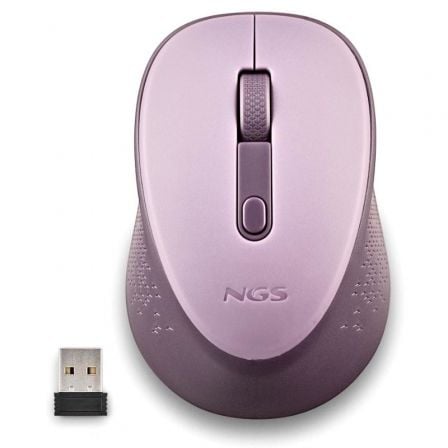 Ratón Inalámbrico NGS Dew Lilac/ Hasta 1600 DPI/ Lila | TecnoSoft art ngs mou20dew20lilac 1