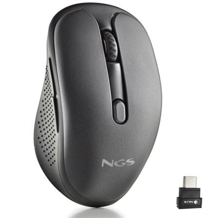 Ratón Inalámbrico NGS Evo Jot silencioso/ Batería recargable/ Hasta 1600 DPI/ Negro | TecnoSoft art ngs mou20evo20jot20bk 1
