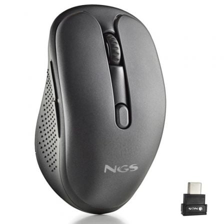 Ratón Inalámbrico NGS Evo Mix silencioso/ Batería recargable/ Hasta 3200 DPI/ Negro | TecnoSoft art ngs mou20evo20mix20bk 1