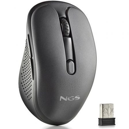 Ratón Inalámbrico NGS Evo Spook silencioso/ Batería recargable/ Hasta 1600 DPI/ Negro | TecnoSoft art ngs mou20evo20spook20bk 1