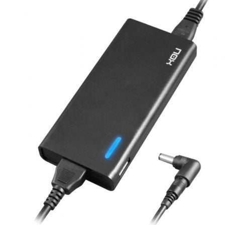 Cargador de Portátil Nox NXPWR90NB/ 1xUSB/ 90W/ Automático/ 10 Conectores/ Voltaje 15-20V | TecnoSoft art nox car 90w usb 1