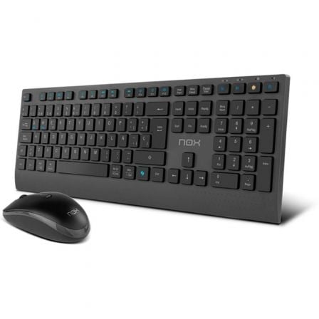 Teclado y Ratón Inalámbricos Nox Lite Duo | TecnoSoft art nox tec20set20lite20duo20sp20bk 1