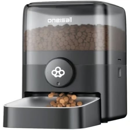 Comedero de mascotas Inteligente Oneisall PF08/ 5L/ Control desde APP | TecnoSoft art oisa comedero20pf0820bk 1