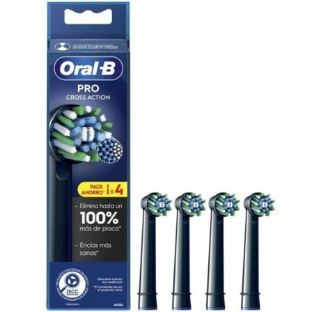 Cabezal de Recambio para cepillo Oral-B Pro Cross Action/ Pack 4 uds | TecnoSoft art orab pae cab20pro20ca204u20bk 1