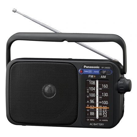 Radio Portátil Panasonic RF-2400DEG-K/ a Pilas/ con Cable/ Negra | TecnoSoft art pan radio20rf 2400deg k 1