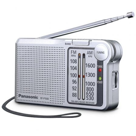 Radio Portátil Panasonic RF-P150D/ con Batería/ a Pilas/ Plateada | TecnoSoft art pan radio20rf p150degs 1